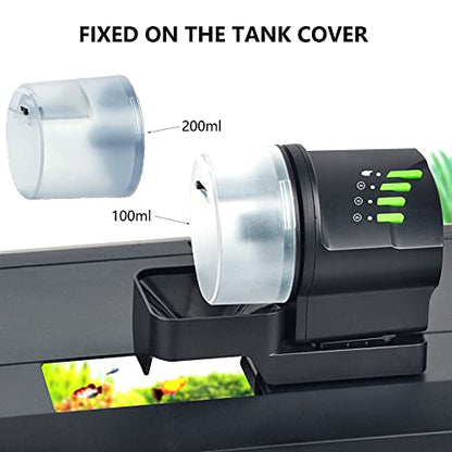DXOPHIEX Dual Reptile Heat lamp Fixture 150W and Automatic Fish Feeder