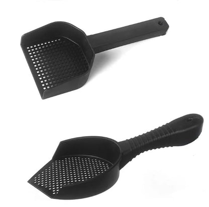 2pcs Reptile Sand Scoop Hamster Metal Litter Scoop for Sandbath Box 2PCS Litter Box Mesh Scooper Accessories for Guinea Pig, Gerbil, Rebbits, cat Small Animals