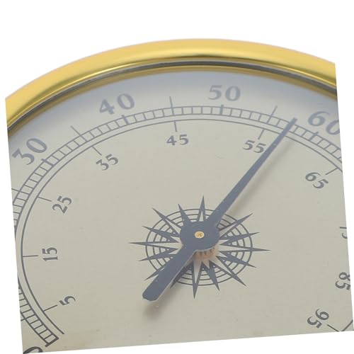 GALPADA Golden and 2% Rh Resolution with High Precision Monitoring Round Hygrometer Analog Surface Mount Humidity Gauge for, Battery-Free Stainless Steel Reptile Terrarium and Indoor Use