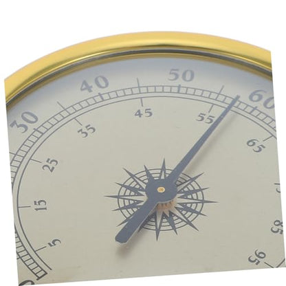 GALPADA Golden and 2% Rh Resolution with High Precision Monitoring Round Hygrometer Analog Surface Mount Humidity Gauge for, Battery-Free Stainless Steel Reptile Terrarium and Indoor Use