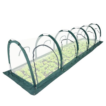 Portable PE Plastic Tunnel Greenhouse for Outdoors - Cambered Poly Transparent Long Greenhouses Clear Insulation Grow Tent Ideal for Backyards and Patio Vegetable Cultivation (5M) - style: 5M/196.8”