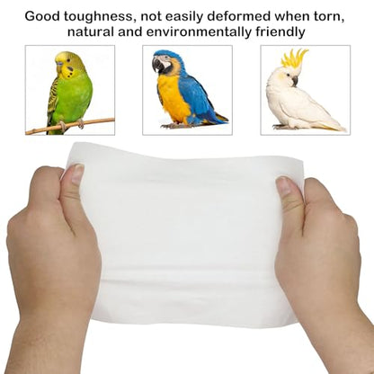 100 Sheets Bird Cage Liner Papers, Disposable Bird Cage Paper Liners, Cuttable Pet Animal Cages Cushion, Precut Absorbent Bird Paper for Bird Parrot Small Animal, 5.9 x 8.66’’ - size: 5.9'' x 8.66''