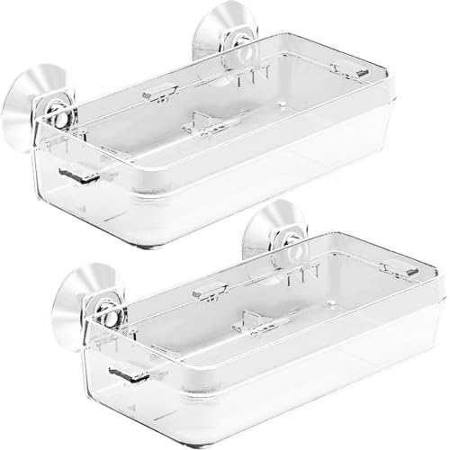 Tfwadmx 2 Pcs Chameleon Bowl, Reptile Feeding Food, Water Dish Gecko Worm Feeder Anti-Escape Hanging Chameleon Supplies Accessories for Lizard Bearded Dragon Snakes - color: Transparent, size: Large