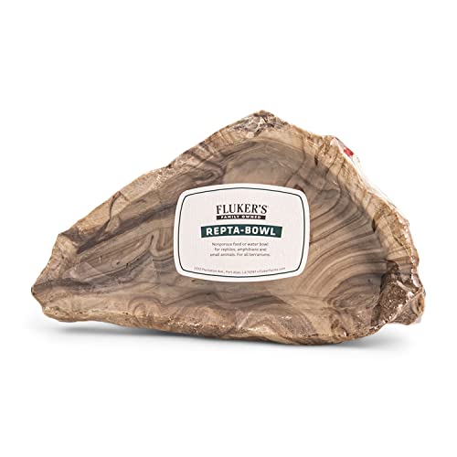 Fluker's Repta Bowl, Food and Water Bowl for Reptiles and Small Animals, Large 9" - size: Large
