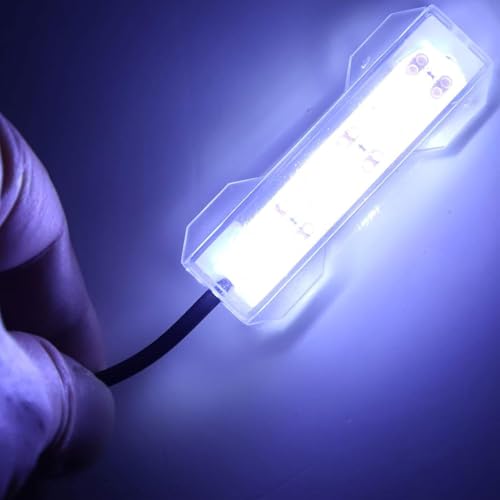 Soft LED Aquarium Plant Light, 5V 0.6W USB 2.0 Mini Aquarium Lamp, LED Desktop Fish Tank Light with 3.28ft Cable, White Lighting Small Water Plant Light for Plant Grow
