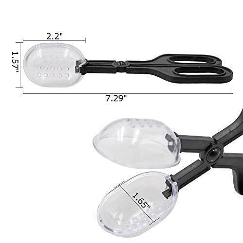 Reptile Feeding Tool, Reptile Poop Scoop Reptile Feeding and Cleaning Tool,Plastic Reptile Feeding Clamp for Tortoise Lizard Frog Spider and Other Small Animals, Terrarium Cleaning Tweezers