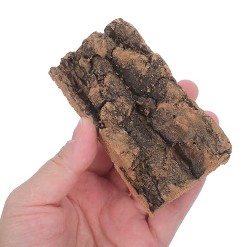 NUOBESTY 8 Pack Natural Reptile Cork Bark Pieces, Small Terrarium Cork Bark Hides for Lizards, Turtles, Snakes Shelter and Decoration Accessories