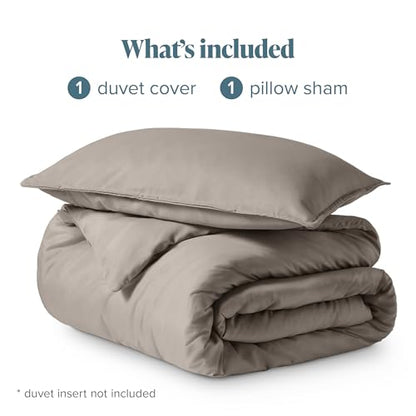 Bare Home Bedding Duvet Cover Extra Long Size - Premium 1800 Super Soft Collection - Lightweight, Cooling - Soft Breathable Bedding Duvet Cover (Twin/Twin XL, Khaki) - color: 11 - Khaki (No Comforter), size: Twin/Twin XL