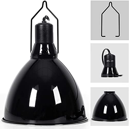 MEETOOT 2pcs Fixing Clip Reptile Dual Lamp Stand Lamp Hanger Holder, Reptile Lamps for Reptile Glass Terrarium Heating Light, NJ-14