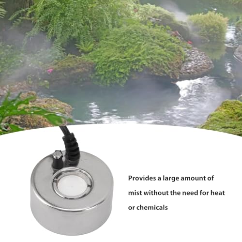 Ultrasonic Mist Maker, Aluminum Mist Maker Fog Maker Water Mister Terrarium Mister DC 12V Interface Indoor Fountain Landscape Atomizer Humidifier for Fishtank