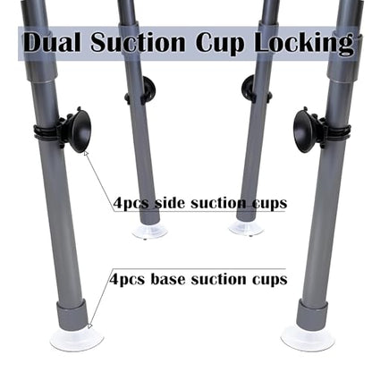 Turtle Basking Platform, 10.8" Width Aquatic Turtles Dock, Sloped Ramp with 8pcs Strong Suction Cups and Encryption Grid, Turtle Tank Accessories for Above 12 inches Wide Aquarium