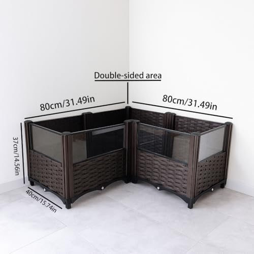 Elevated Turtle Habitat Box, Black Woven Design, Optional Increase in Combination Quantity, Turtle Habitat, Ecological breeding Box, Panoramic Landscaping Box