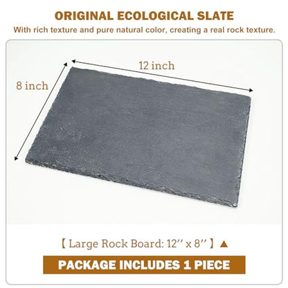 Tortoise Habitat basking Rock Feeding Dish Bearded Dragon/Lizard Original Rock Slab,Easy to Grind the Nails,with Non-Slip mats,Natural Food Bowl,Moisturizing Effect(Large- Size) - size: Large-Size
