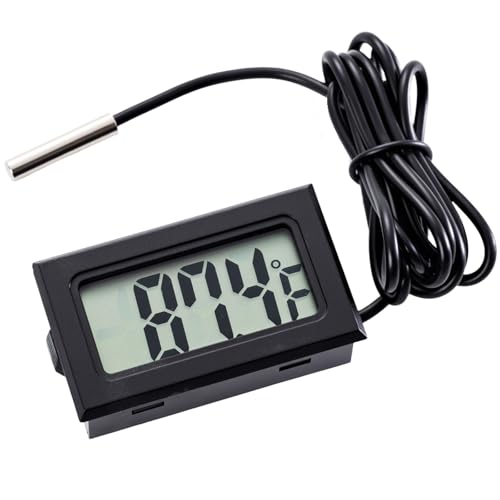 5 Pieces of Digital LCD Thermometers, Temperature Digital LCD Refrigerator Thermometers, Water Temperature, with Probes, in Fahrenheit.
