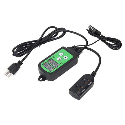LiebeWH Digital Humidity Controller Dual Stage Pre Wired Humidistat with Double LED Display and 1500W Output for Greenhouse Plant Tent (US Plug)