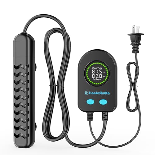 300W Submersible Fish Tank Heater for 40-70 Gallon with Auto Shut-Off When Leaving Water—Aquarium Heater, Dry-Burn & Overheat Protection, Smart LED Display for Freshwater Saltwater Turtle - size: 300W
