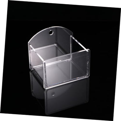 BESPORTBLE Suction Cup Reptile Feeder Water and Food Bowl Durable Transparent Feeding Container for Lizards Turtles and Geckos Space-Saving Design for Easy Installation and Cleaning
