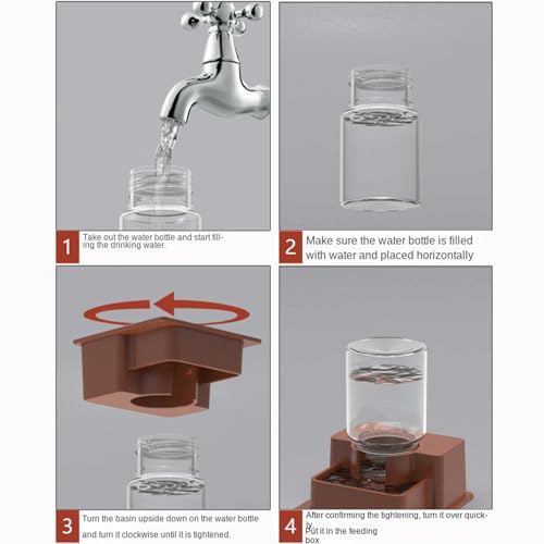 Gecko Hydration System - Reptile Automatic Dish Chameleon Water Dripper Tortoise Feeder for Feeding Drinking Tortoise Lizard Snake Gecko Frog Hermit Crab, Compact 30ml Nano Hydration Station 100g Abs - color: Brown
