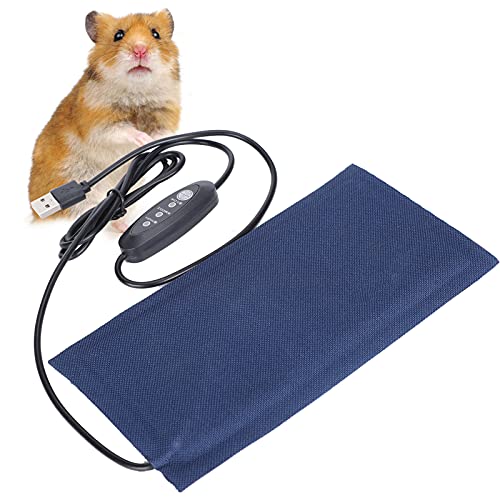 Small Reptile Heating Pad Mat, 25X12x5cm Reptile Heat Pad USB Powered with 3 Adjustable Temperature Small Animal Heating Pad USB Heating Pad for Bearded Dragon/Snake Small Animals(Small)