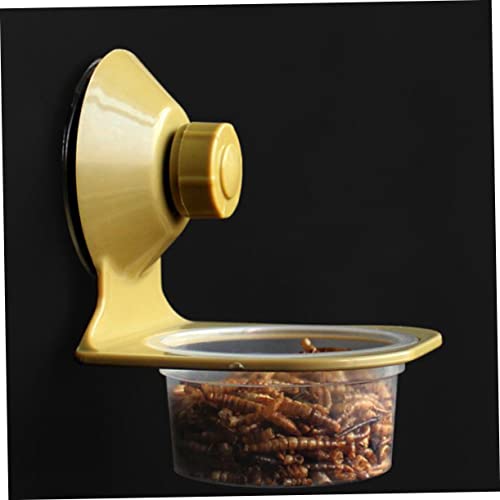 BESPORTBLE 2pcs Wall-Mounted Lizard Feeding Basin Automatic Reptile Pet Feeder Water Dish for Reptiles Like Gecko Snake Turtles Safe Material