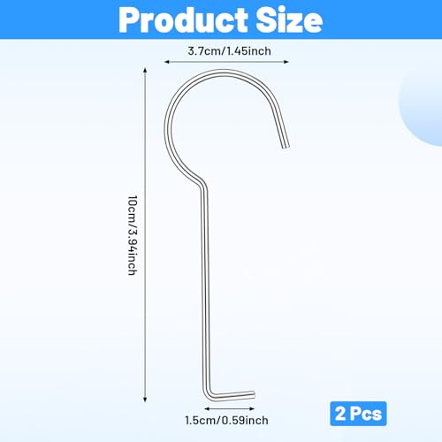 2 Pcs Drain Lifing Hooks for Shower, Drain Key Stainless Steel Drains Grate Puller Lift Out Keys for Easy Shower Drains Cleaning, Rustproof DrainGrate Puller for Showers, Bath, Sink Daily Cleaning