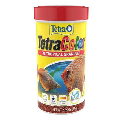 TetraColor XL Tropical Granules with Natural Color Enhancer, 2.65 Oz - size: 2.65 Ounce (Pack of 1)