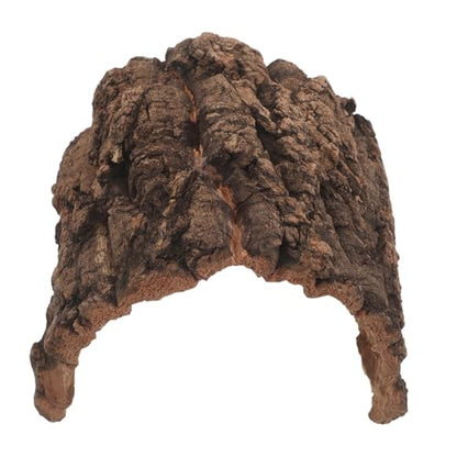 Reptile Hide Cave - Natural Cork Bark Lizard Hideout - Arched Tree Bark Tunnel for Gecko Turtle Snake Hermit Crab Climbing and Resting 6x7'' - size: 18.00X15.50X12.00CM