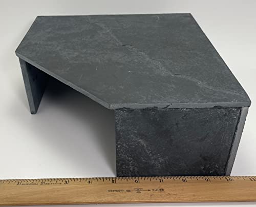 TheFrogHouse Slate Stone Reptile Hide 10x10x4 Bottomless Natural Cave Decor