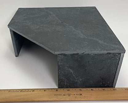 TheFrogHouse Slate Stone Reptile Hide 10x10x4 Bottomless Natural Cave Decor