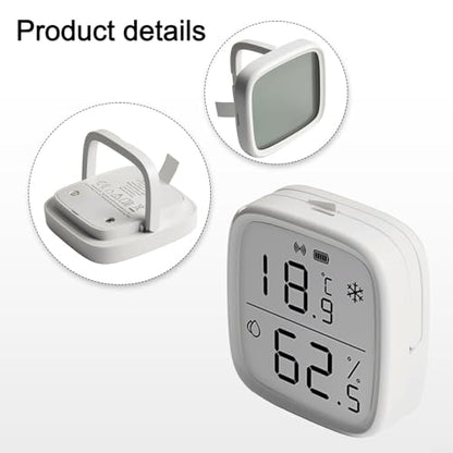 Wireless Lcd Display Temperature Humidity Sensor For Snzb-02D, 2.5 Inch Smart Hygrometer Thermometer With Large Screen, Compatible With 3.0 & Hub