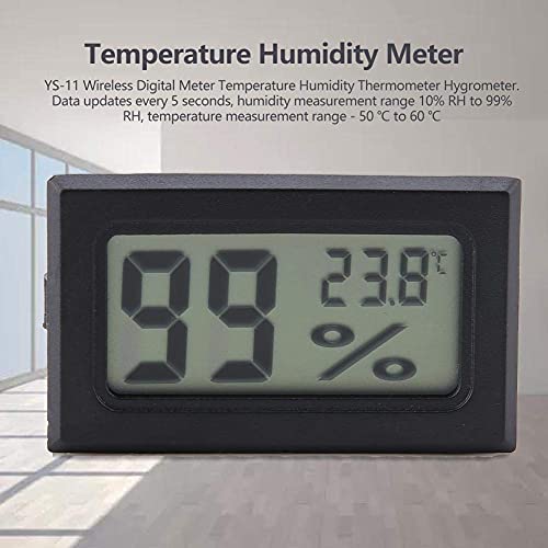 Mini Hygrometer Thermometer Digital Temperature Humidity Meter Built in Probe Aquarium Thermometer for Homes