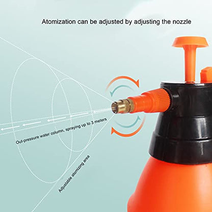 Pilipane Fogger Sprayers Hand Pressure Trigger Spray Bottle Adjustable Air Compression Watering Can with Rotating Copper Nozzle for Reptile Spray Humidifying Pot Plastic 1.5L 263g