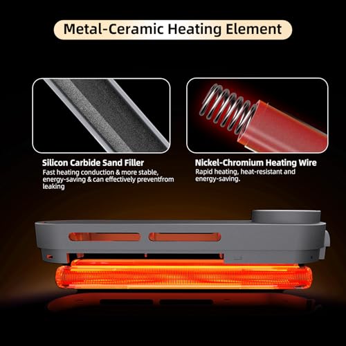 UPETTOOLS Submersible Aquarium Heater with Digital Thermostat, Adjustable Temperature Fish Tank Heater for 5-20 Gallon Tanks, Overheat and Dry Burn Protection, for Freshwater and Saltwater Aquariums