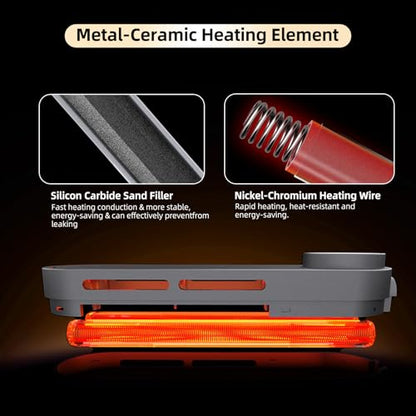 UPETTOOLS Submersible Aquarium Heater with Digital Thermostat, Adjustable Temperature Fish Tank Heater for 5-20 Gallon Tanks, Overheat and Dry Burn Protection, for Freshwater and Saltwater Aquariums