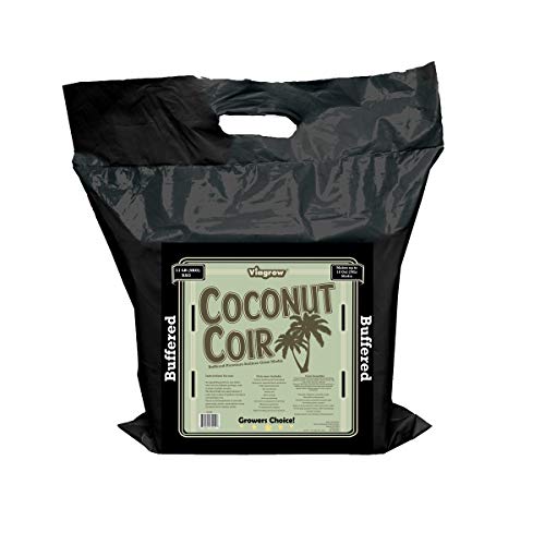 Viagrow® 5 kg (11 lb.) Buffered Compressed Coconut Coir Premium Grow Media (1-Pack) / A Product of The Harvest Company™ - color: Buffered 5KG, size: 1 Pack