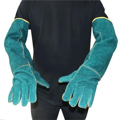 Compatible for Thickened Anti-bite Anti-scratch Gloves Protective Hand Wear for Reptile Handling