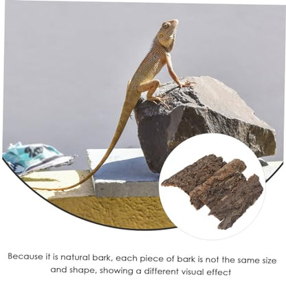 4pcs Cork Bark for Reptiles Natural Tree Bark Decoration for Terrarium Climbing Platform for Snakes Lizards Bearded Dragons and Other Crawling Pets
