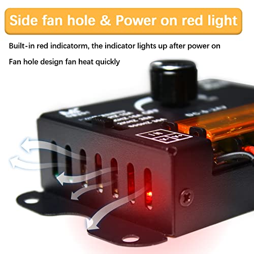 RGBZONE Single Color LED Dimmer, DC 5V/12V/24V 30A PWM Dimming Controller, Frequency Adjustable, for Single Channel 5050 3538 5630 Light Strips, Metal Shell LED Dimmer-No Light Flicker - color: Single Color