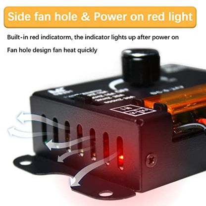 RGBZONE Single Color LED Dimmer, DC 5V/12V/24V 30A PWM Dimming Controller, Frequency Adjustable, for Single Channel 5050 3538 5630 Light Strips, Metal Shell LED Dimmer-No Light Flicker - color: Single Color