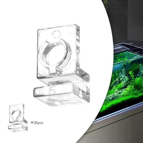 30Pcs Aquarium Lid Clips Water Pipe Fixing Clamps Clamps Aquarium Lid Support Brackets, for 5mm - size: for 5mm