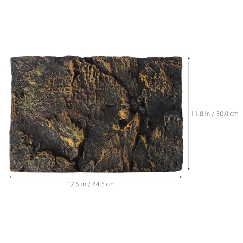 3D Reptile Tank Background Board Pu Material Textured Decorative Panel for Turtle Terrarium Environment with Yellow Rock Pattern Suitable for Turtle and Reptile Tanks