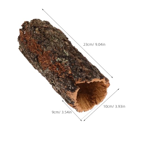 SHINEOFI Natural Cork Bark for Reptiles 9x4x3. 5" Wood Cork Rounds Tube Hide Reptile Bark Decor for Gecko Lizard Snake Spiders Bearded Dragons Tank Terrariums Turtle Tanks and Bird Cages Decor