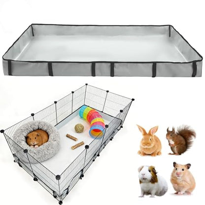 DZWLKJ Guinea Pig Cage Liner Tarp Bottom Waterproof and Washable.Available in 22 Sizes. Base Also for Rabbits, Bunny, Chinchesillas, Hedgehog, Ferrets and Other Small Animals(24x48 inches) - size: 24.0"L x 48.0"W x 4.0"H