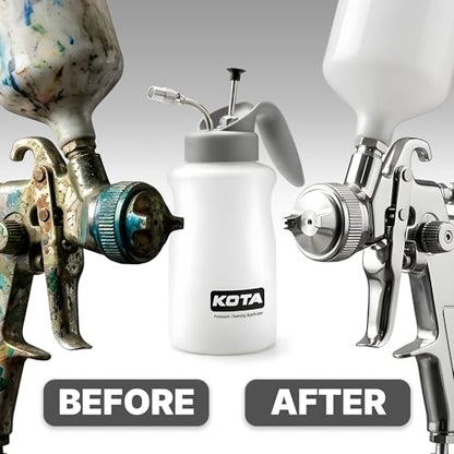 KOTA 1 L Adjustable Hand Pump Pressure Sprayer, Heavy-Duty Multipurpose Bottle for Automotive Solvents, Surface Prep & Car Detailing, Chemical-Resistant PE Construction (Cleaning Applicator) 75880 - style: Cleaning Applicator
