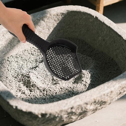 Luxshiny 2pcs Cat Litter Scoop and Reptile Sand Poop Scooper, Sturdy Plastic Dual-Size Sifting Shovel for Litter Box Cleaning and Waste Removal