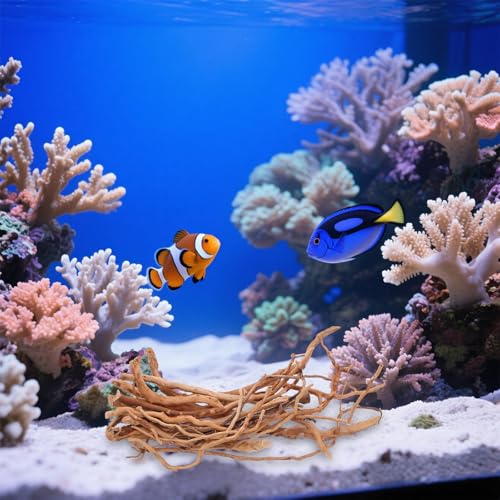 Hemoton Aquarium Driftwood - Natural Wood Driftwood Branches - Fish Tank Habitat - Reptile Climbing Branch for Shrimp Fish Tank Stump Ornament