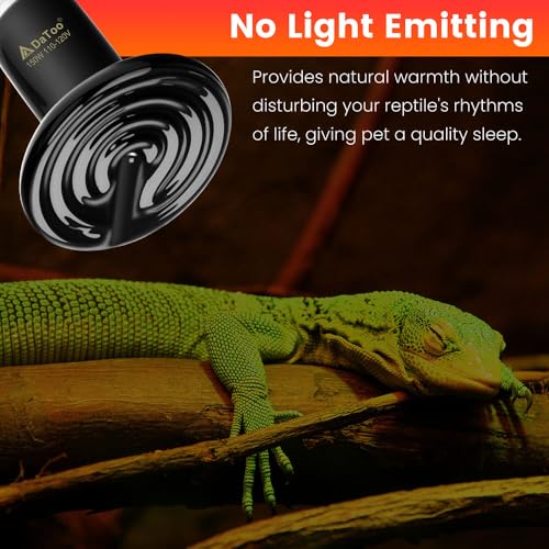 DaToo Ceramic Reptile Heat Lamp 150W Ceramic Heat Emitter E26 No Light Night Heat Bulb for Reptile Terrarium Tank Lizards Snakes Hedgehogs Turtles Cats Dogs Chicken（2 Pack） - size: 2 Pack
