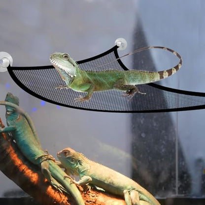 GEGURI Bearded Dragon Hammock Reptile Breathable Mesh Bed for Lizard Leopard Gecko Chameleon Snakes