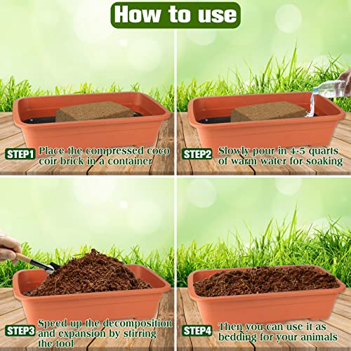 ZeeDix 6 Pack Coconut Fiber Substrate, 100% Organic Coconut Husk Coco Coir Brick Terrarium Bedding for Reptiles, Tortoise, Bearded Dragon, Leopard Gecko, Snake, Hermit Crabs, Frogs, Tarantula - color: 6pcs