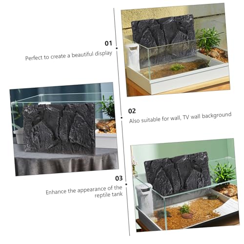 3D PU Material Reptile Tank Background Board Stone Decorative Panel for Turtle Habitat Waterproof and Easy to Install for Aquatic and Terrestrial Environments
